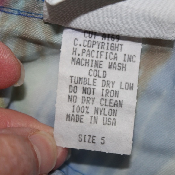 Zapp International nylon watercolor print shorts 5 - Picture 6 of 6